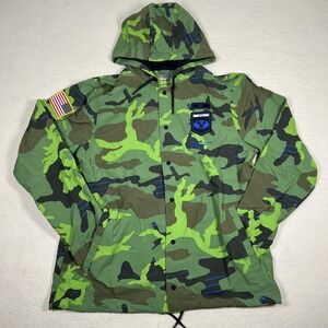 Brigham Young University Jacket Mens XL Green Camo NCAA Football Nike On Field